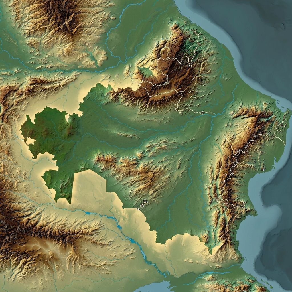 Спутниковая карта Казахстана